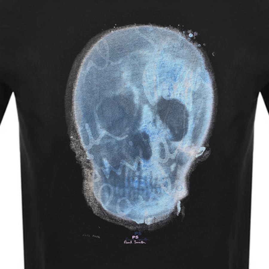 Alternative Image for ProductPS By Paul Smith Blue Skull Logo T Shirt Black3